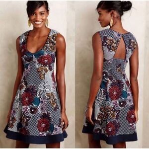 Anthropologie Maeve Fairchild Flared Floral Dress size XS